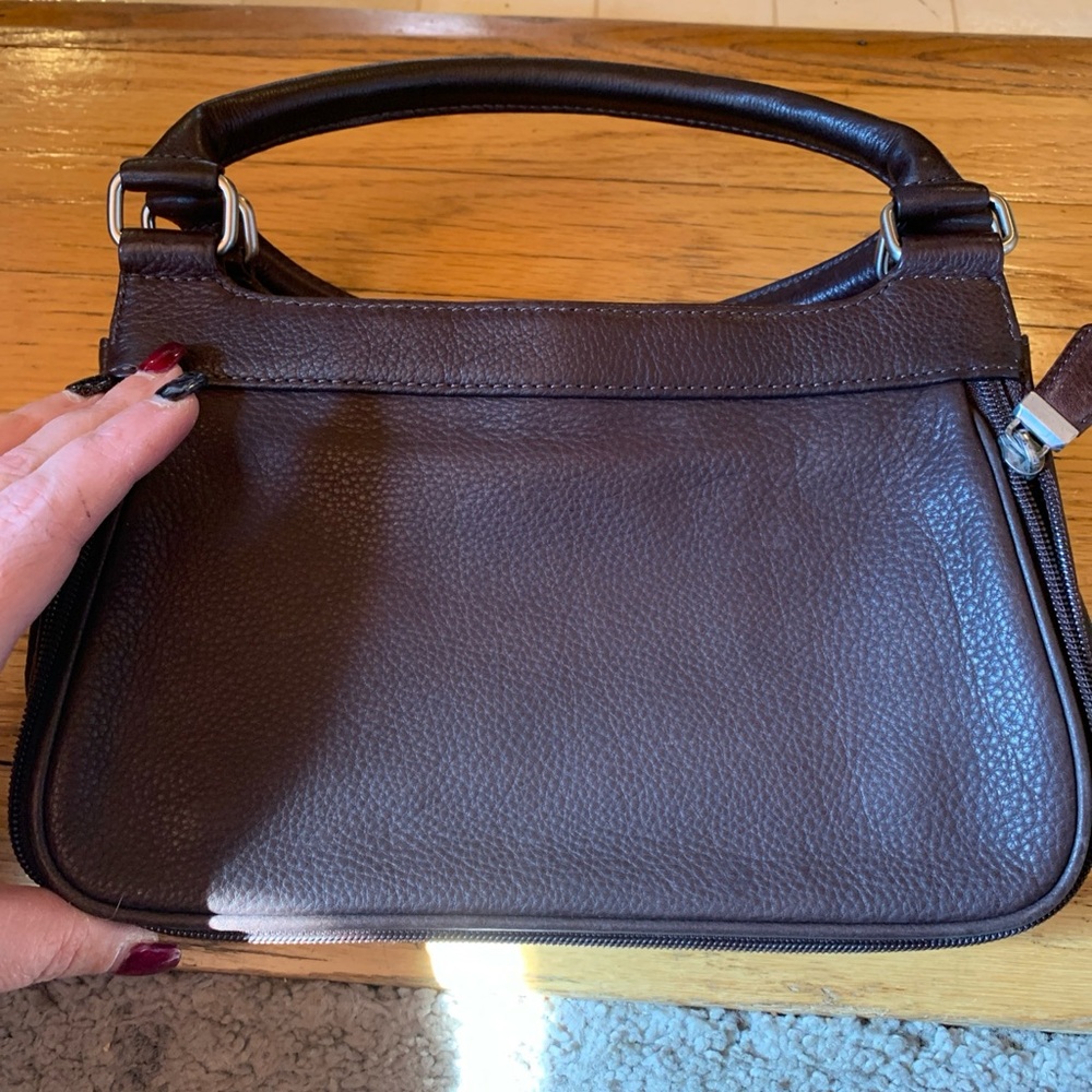Elegant Brown Leather Handbag